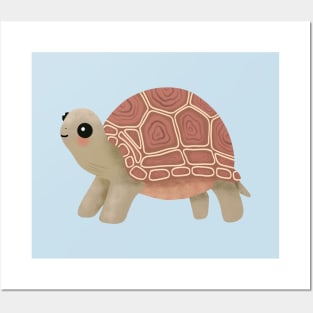 Cute Giant Tortoise kawaii Turtle Posters and Art